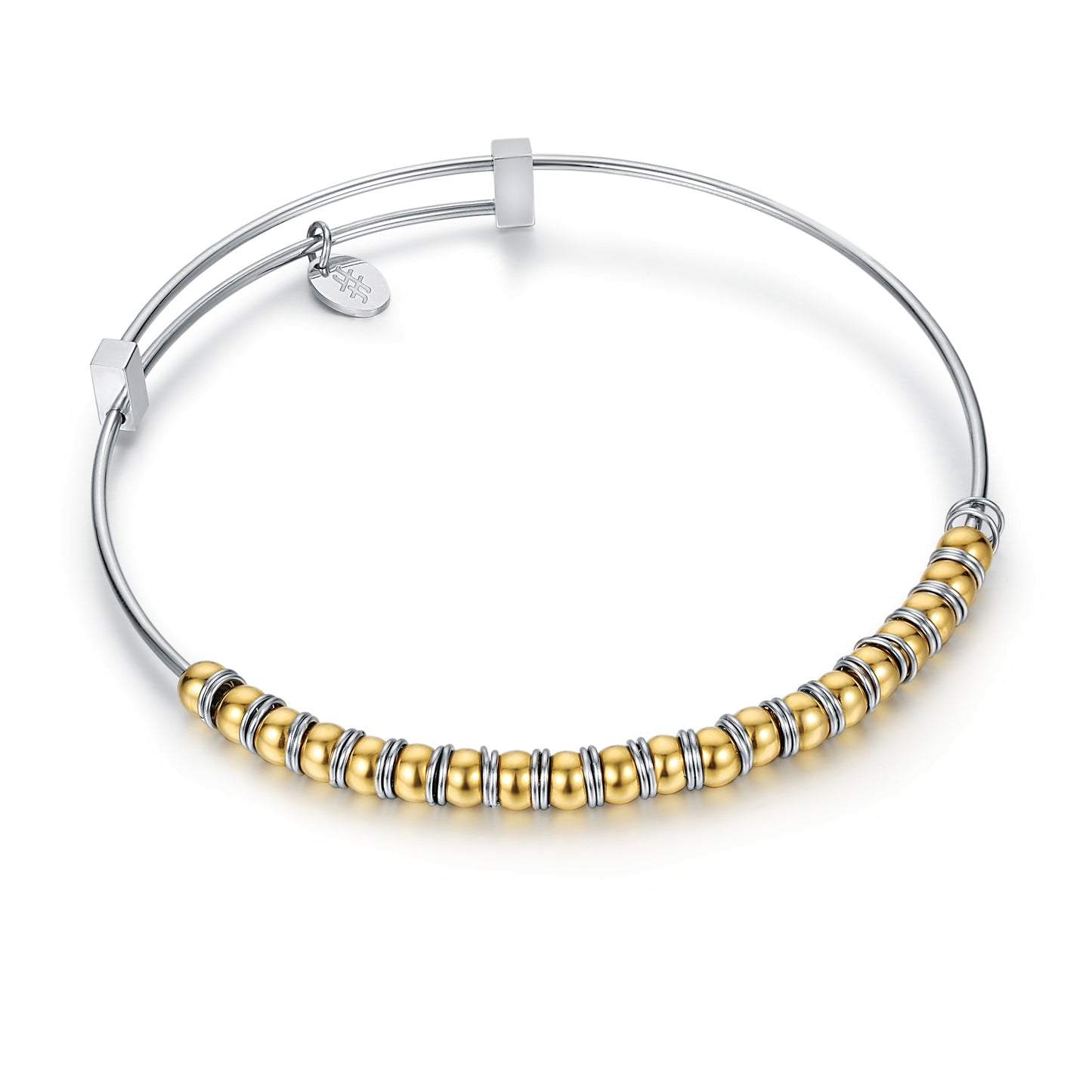 Bracciale Molla con Sfere ed Anellini - Pensieri - #BrandGioielli