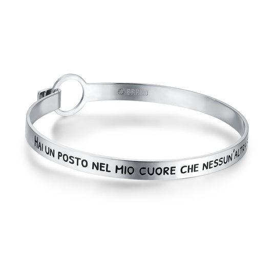Bracciale Rigido con Frase sul Cuore - Pensieri - #BrandGioielli