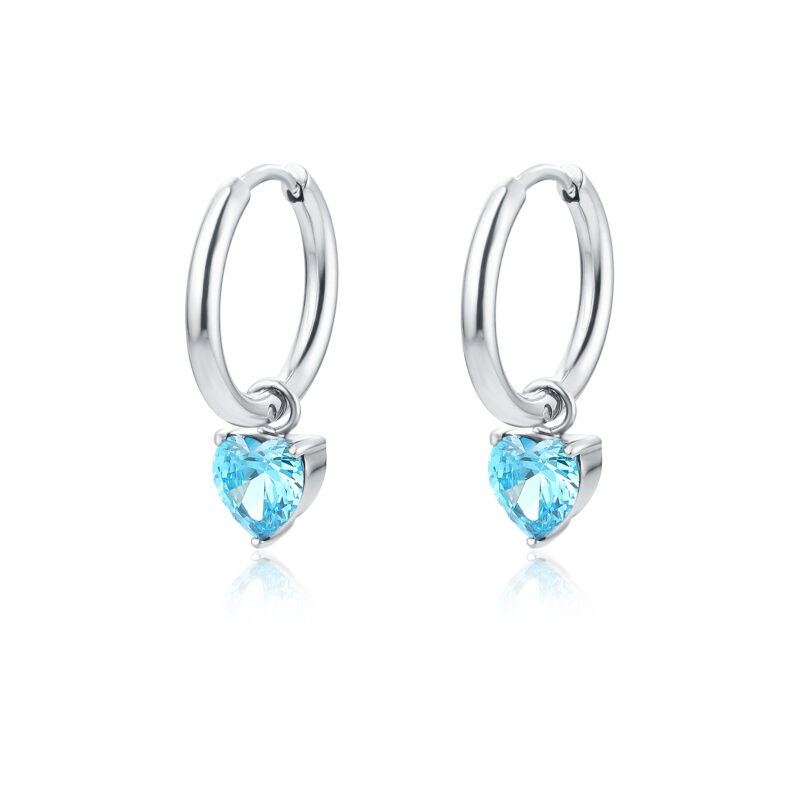 Orecchini Cerchio con Cristallo a Cuore - Attimi - #BrandGioielli
