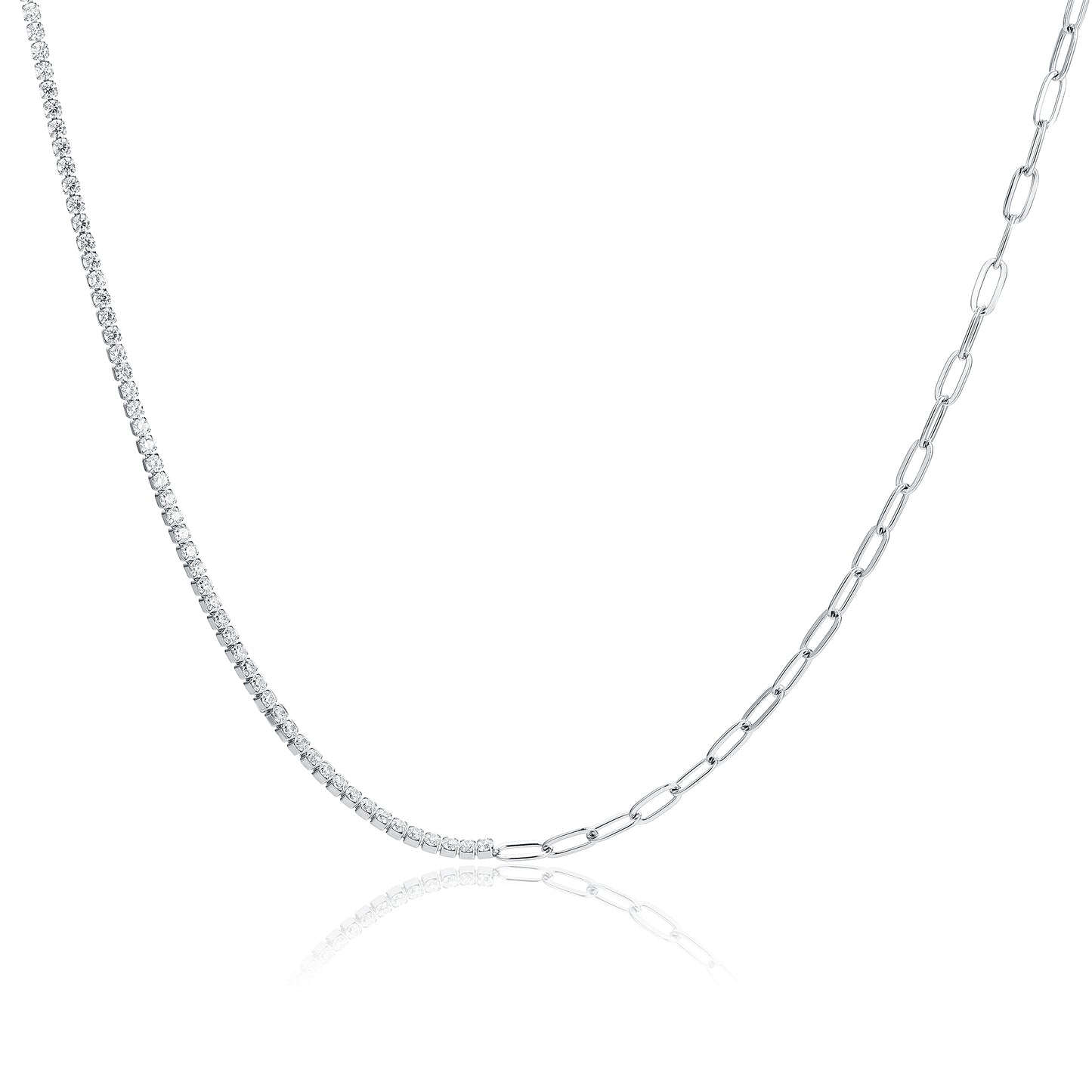 Collana Tennis con Catena Freedom - Crystal - #BrandGioielli
