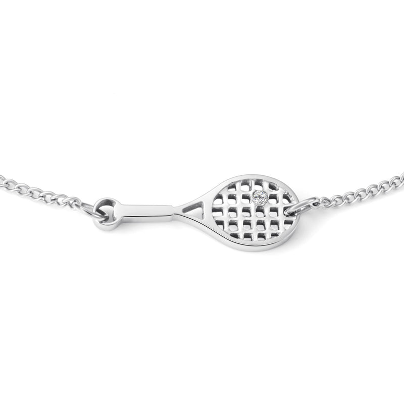 Bracciale Racchetta Tennis - Sailbrace - Acciaio Silver