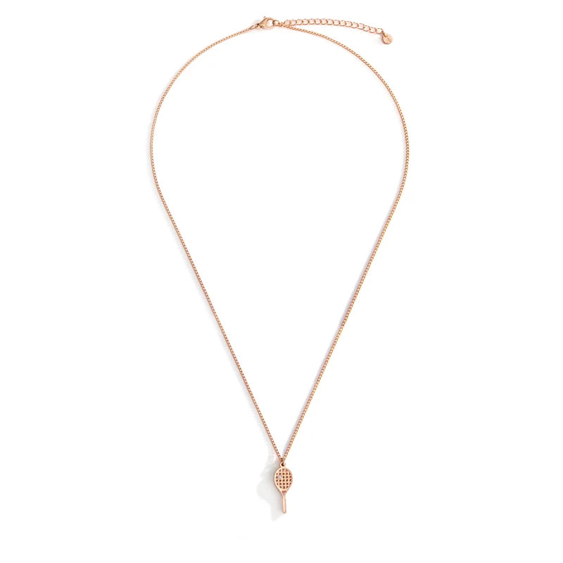 Collana Racchetta Tennis - Sailbrace - Acciaio PVD Oro Rosa