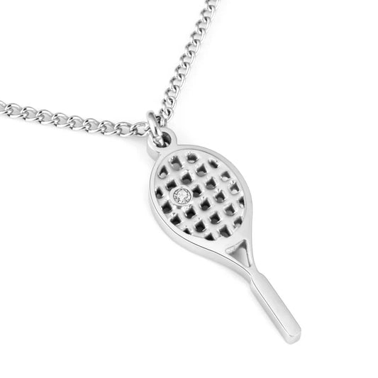 Collana Racchetta Tennis - Sailbrace - Acciaio Silver