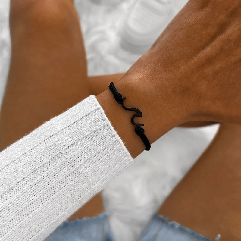 Bracciale Nuoto Wave - Sailbrace - Acciaio PVD Nero