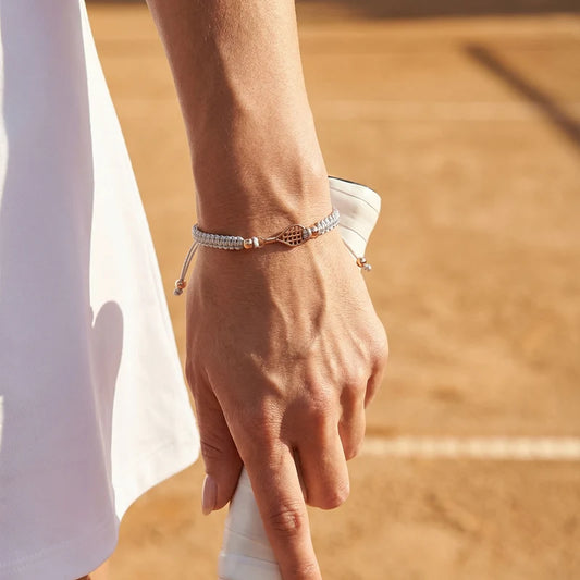 Bracciale Racchetta Tennis - Sailbrace - Acciaio PVD Oro Rosa