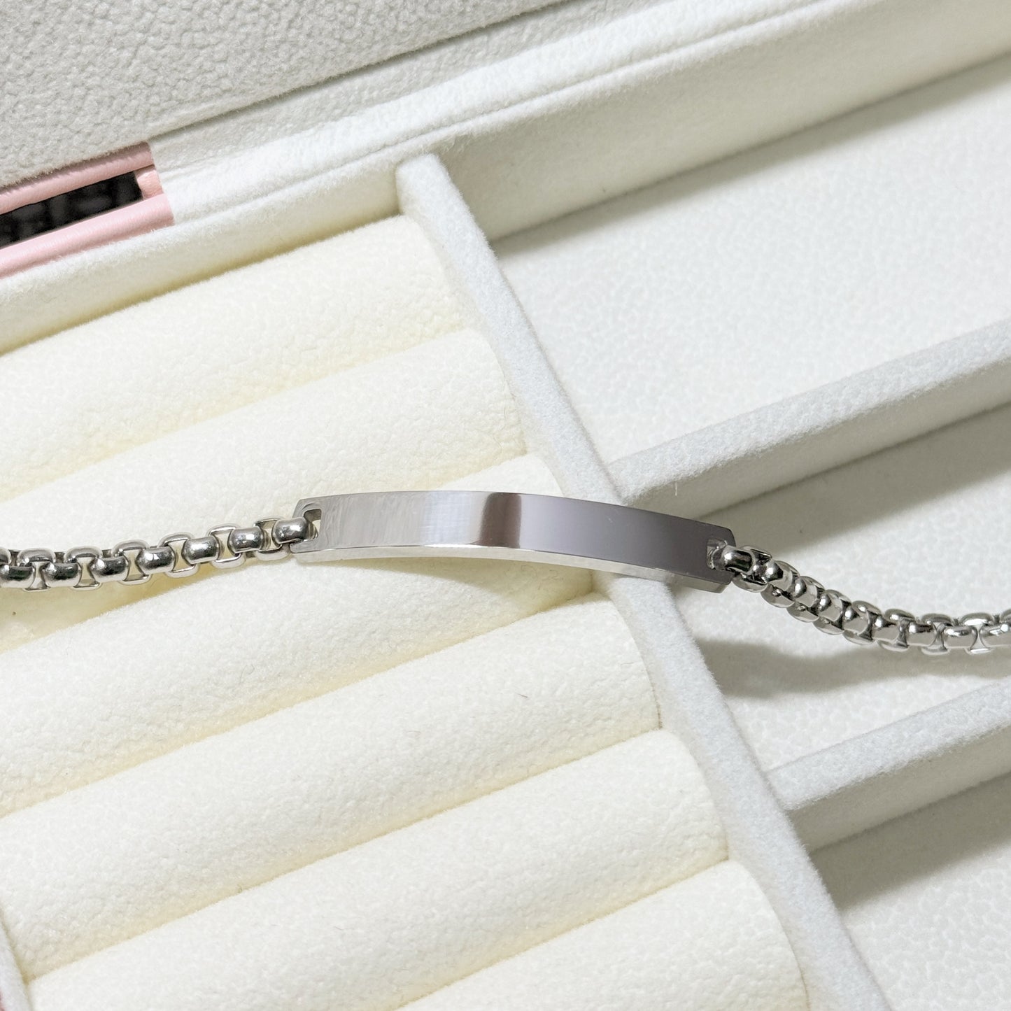 Bracciale Unisex in Acciaio con Targhetta Centrale Personalizzabile