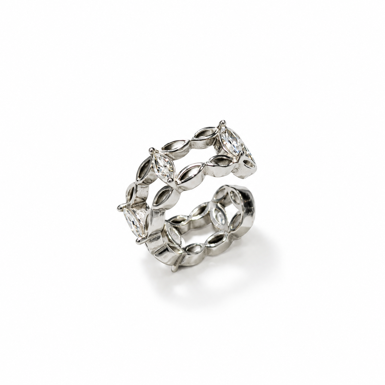 Orecchino Ear Cuff Marquise in Acciaio