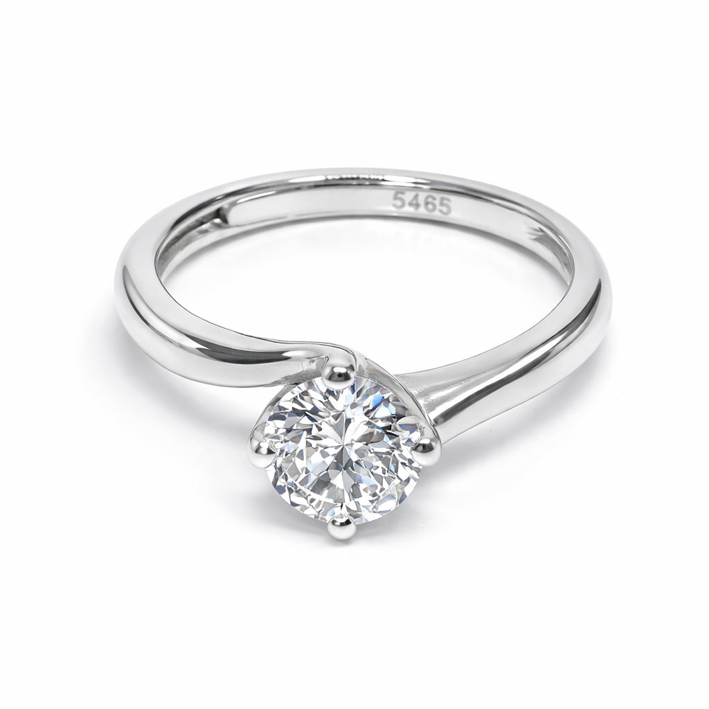 Anello Solitario Valentino da 6mm in Argento 925