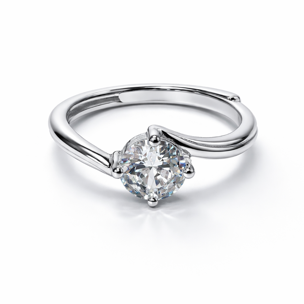 Anello Solitario Valentino da 8mm in Argento 925