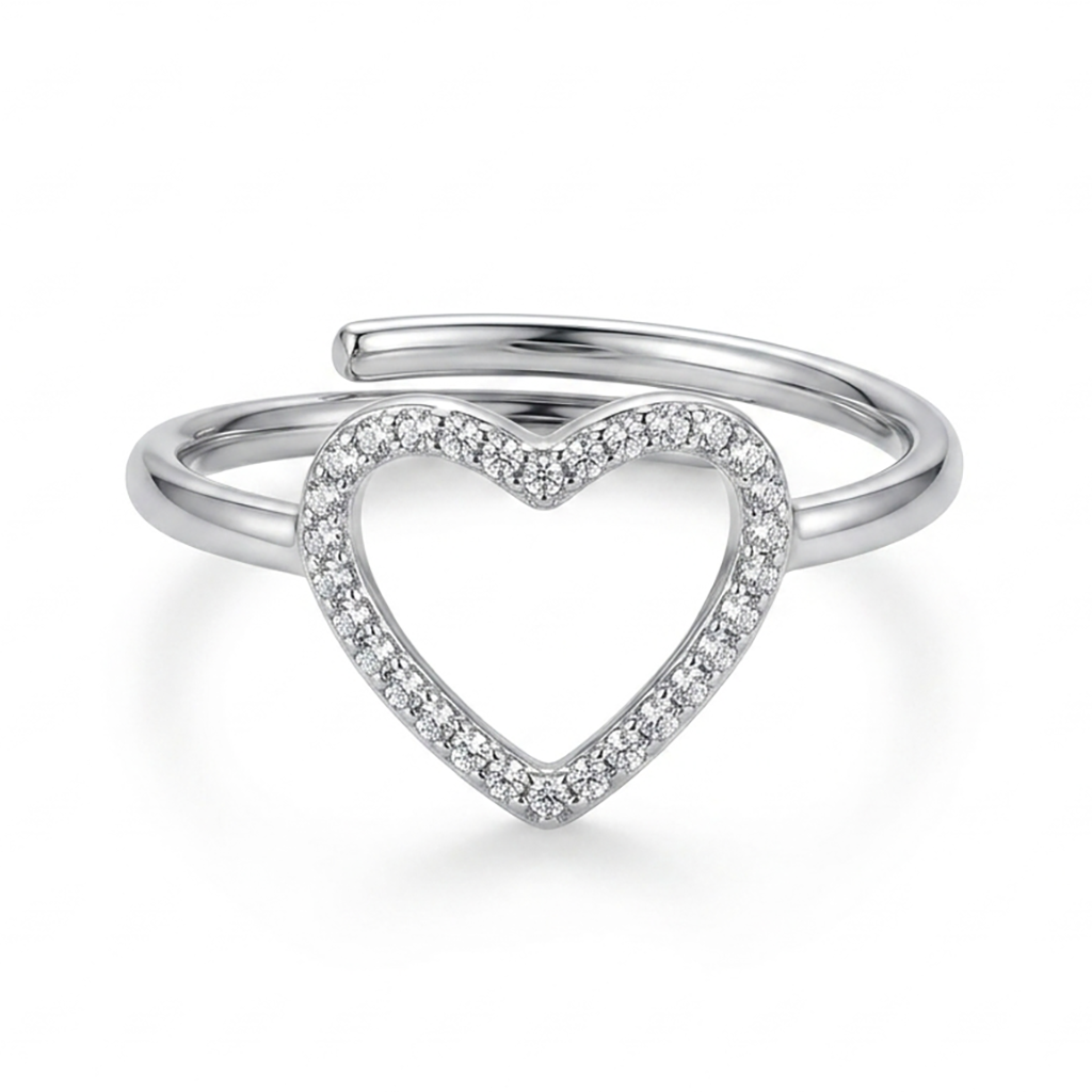 Anello Cuore in Acciaio