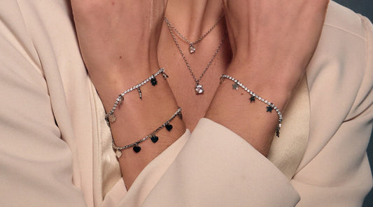 Bracciale Tennis Stelle Pendenti - Crystal - #BrandGioielli