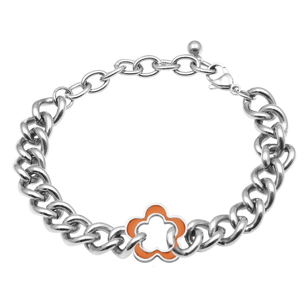 Bracciale Donna a Catena FOR YOU Jewels Magic Colors - Fiore Arancione