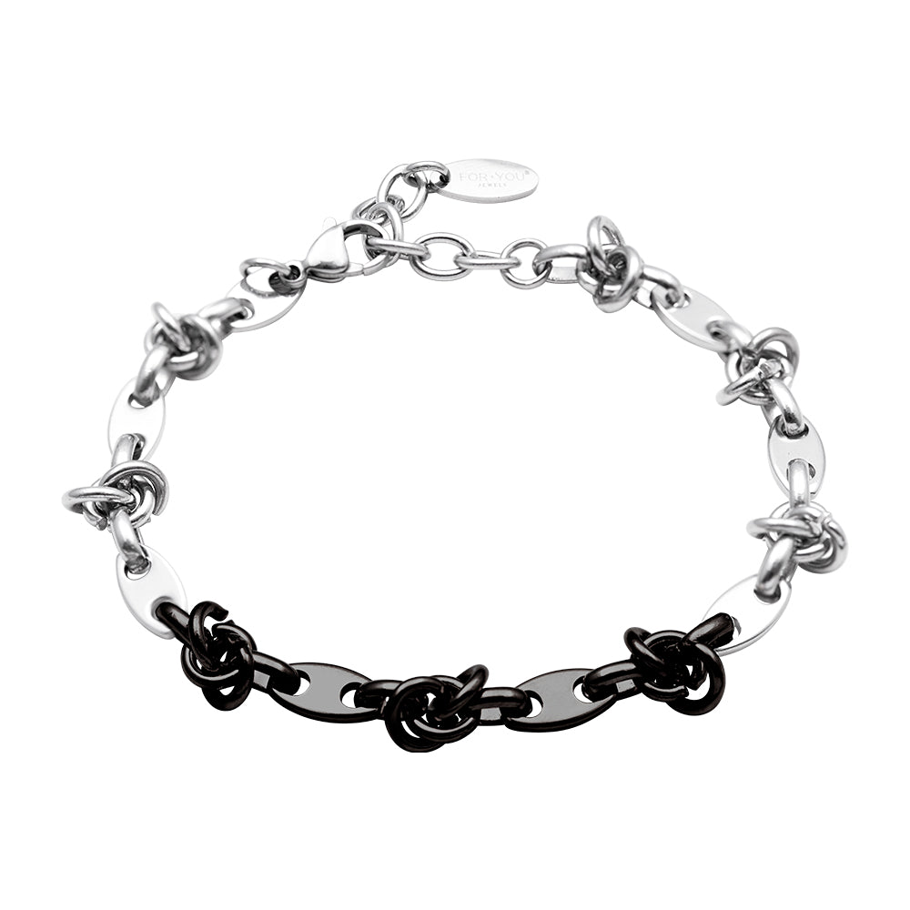 Bracciale FOR YOU Jewels - NO LIMITS – Acciaio con IP Nero