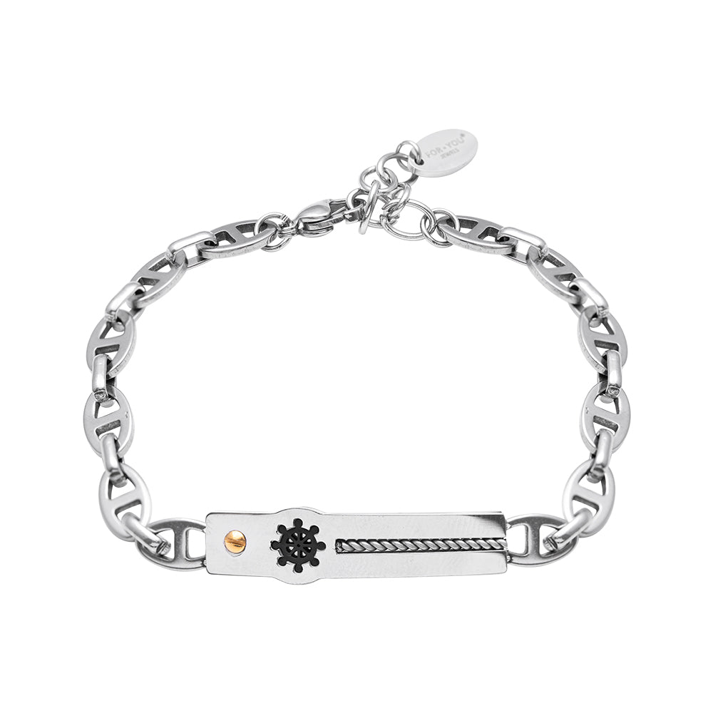 Bracciale FOR YOU Jewels - NO LIMITS – Acciaio con IP Nero e Oro