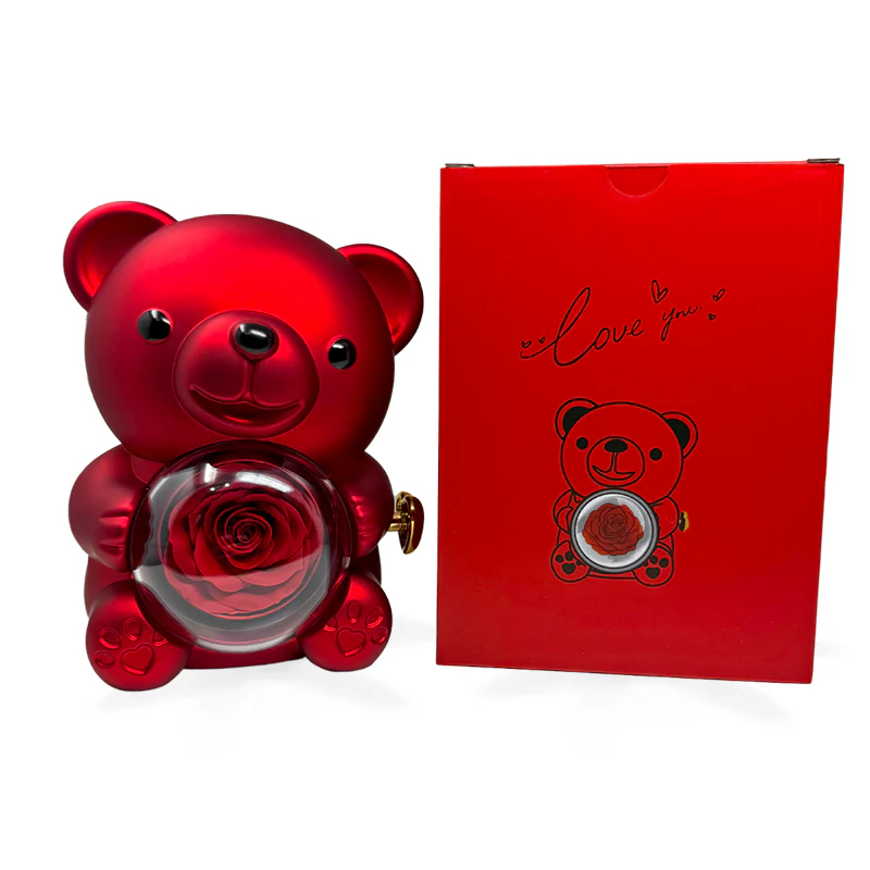 Box Portagioielli TEDDY con Rosa