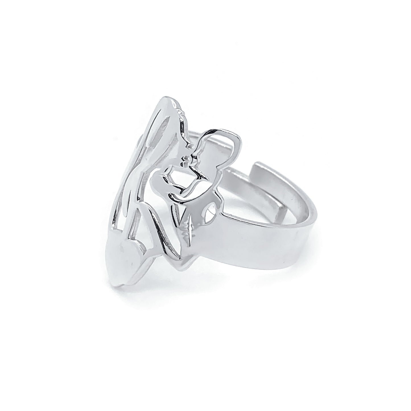 Anello Maternità in Argento 925 Rodiato Bloom Oro Gioielleria