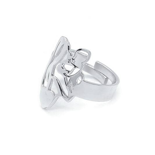 Anello Maternità in Argento 925 Rodiato Bloom Oro Gioielleria