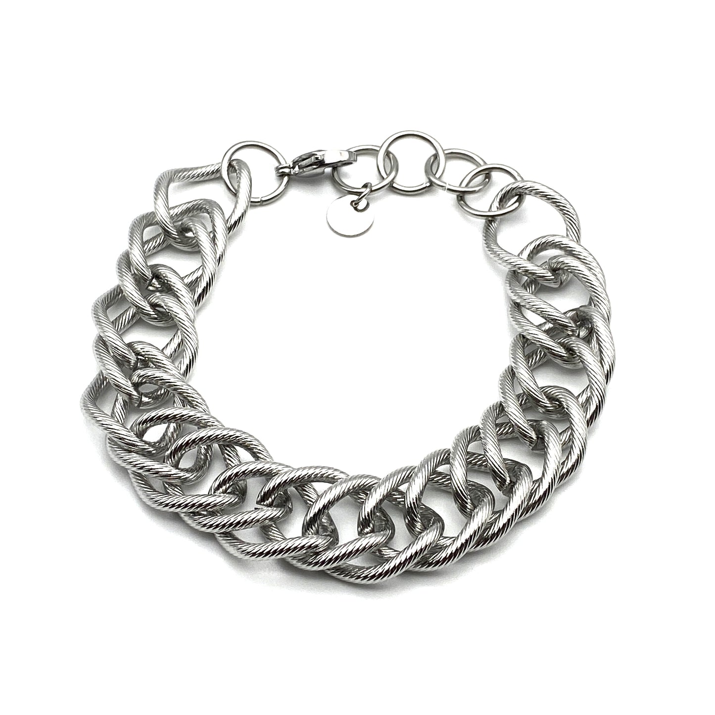 Bracciale Donna in Acciaio a Catena Martellata Bloom Oro Gioielleria