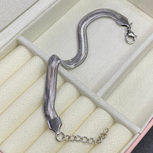 Bracciale Donna mod. Snake Bombata in Acciaio Bloom Oro Gioielleria