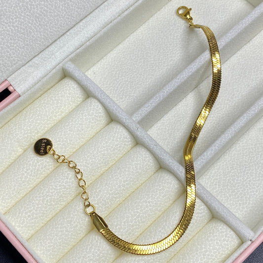 Bracciale Donna mod. Snake Piatta in Acciaio Bloom Oro Gioielleria