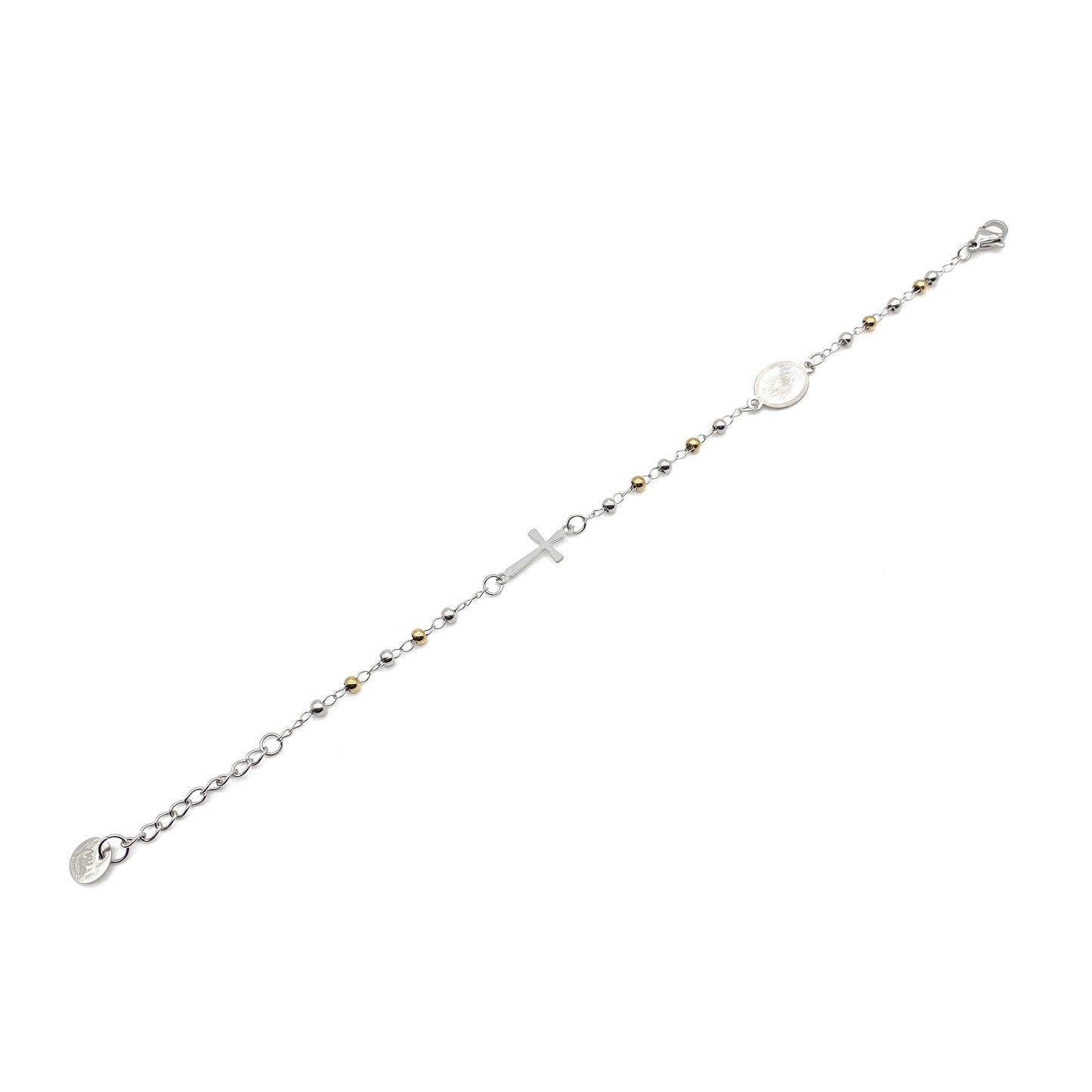 Bracciale Rosario in Acciaio Bicolor Bloom Oro Gioielleria