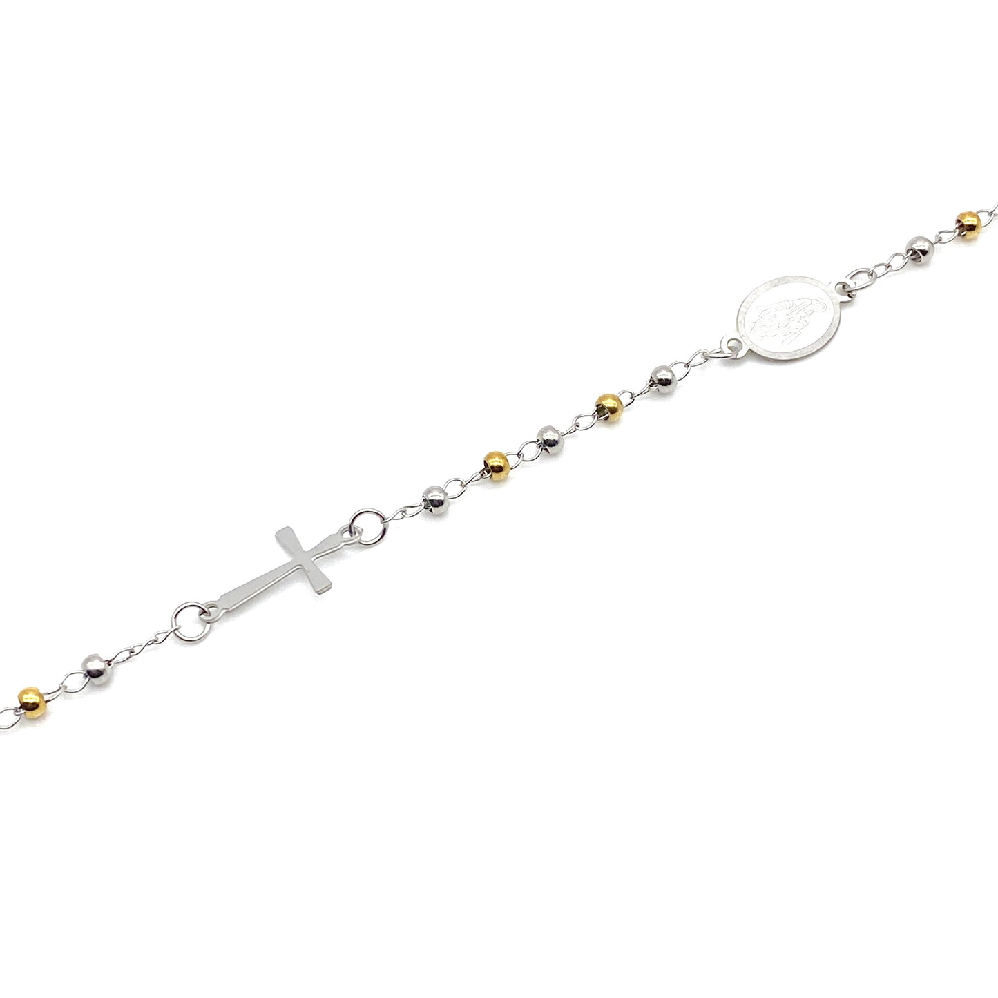 Bracciale Rosario in Acciaio Bicolor Bloom Oro Gioielleria