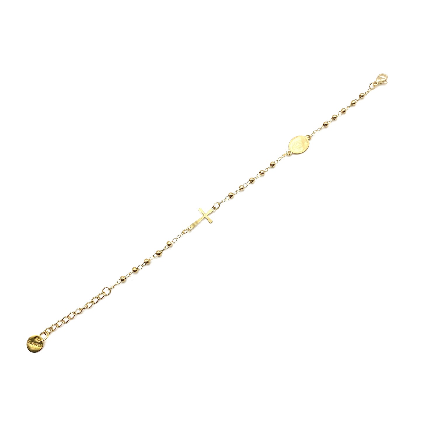 Bracciale Rosario in Acciaio Placcato Oro 18k Bloom Oro Gioielleria