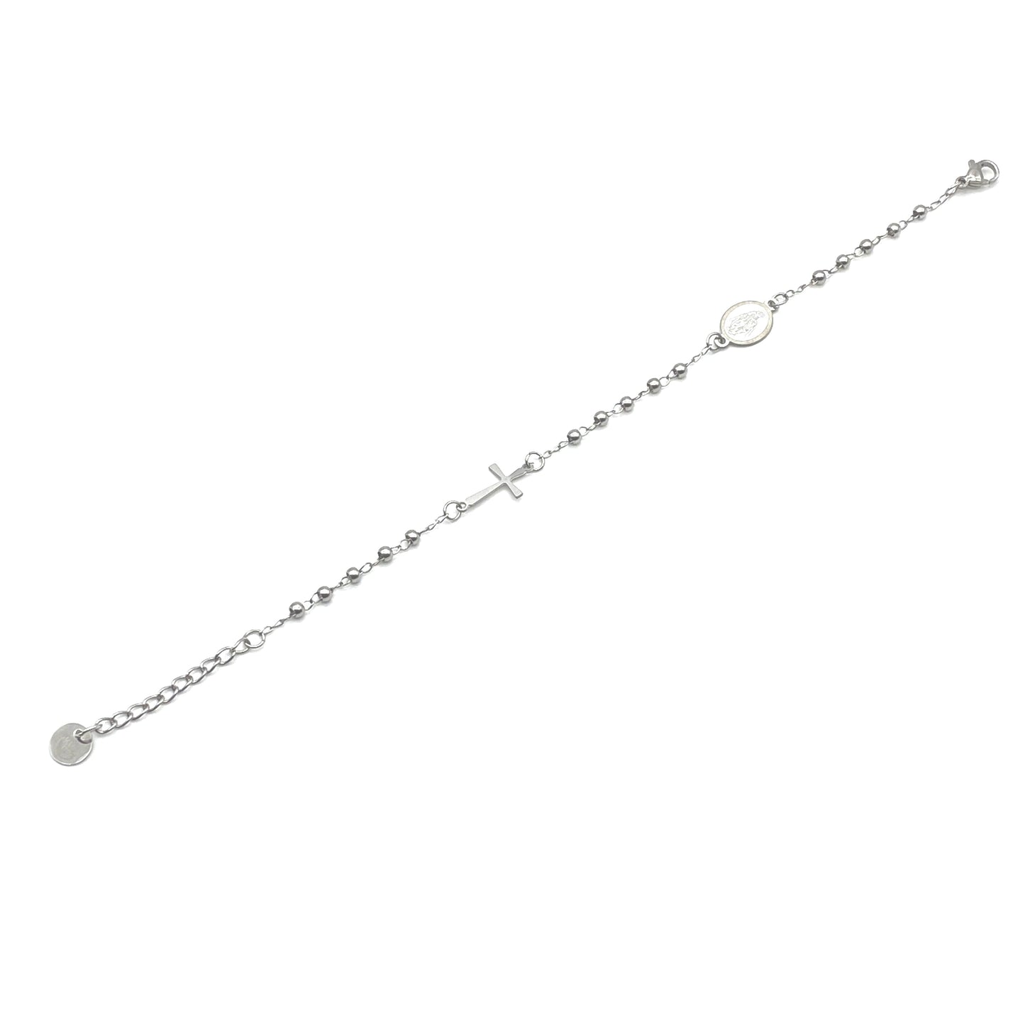Bracciale Rosario in Acciaio Silver Bloom Oro Gioielleria