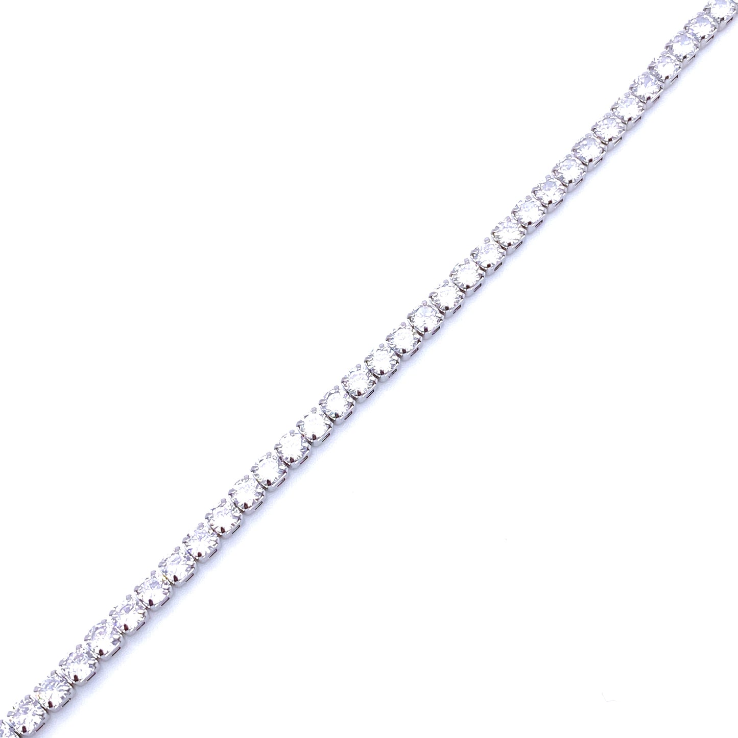 Bracciale Tennis 2,5mm Unisex in Acciaio con Zirconi Bianchi Bloom Oro Gioielleria