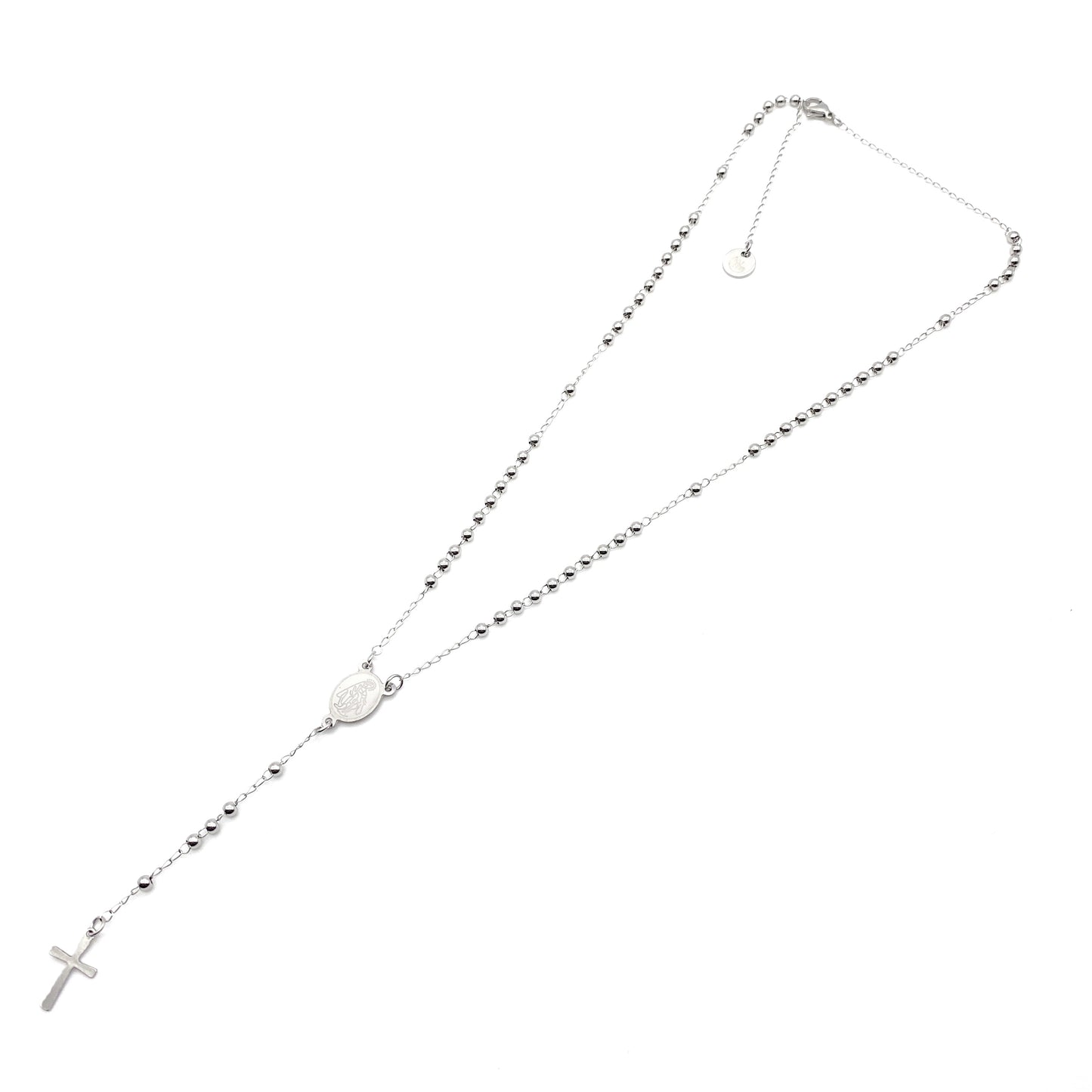 Collana Rosario in Acciaio Silver 4mm Bloom Oro Gioielleria