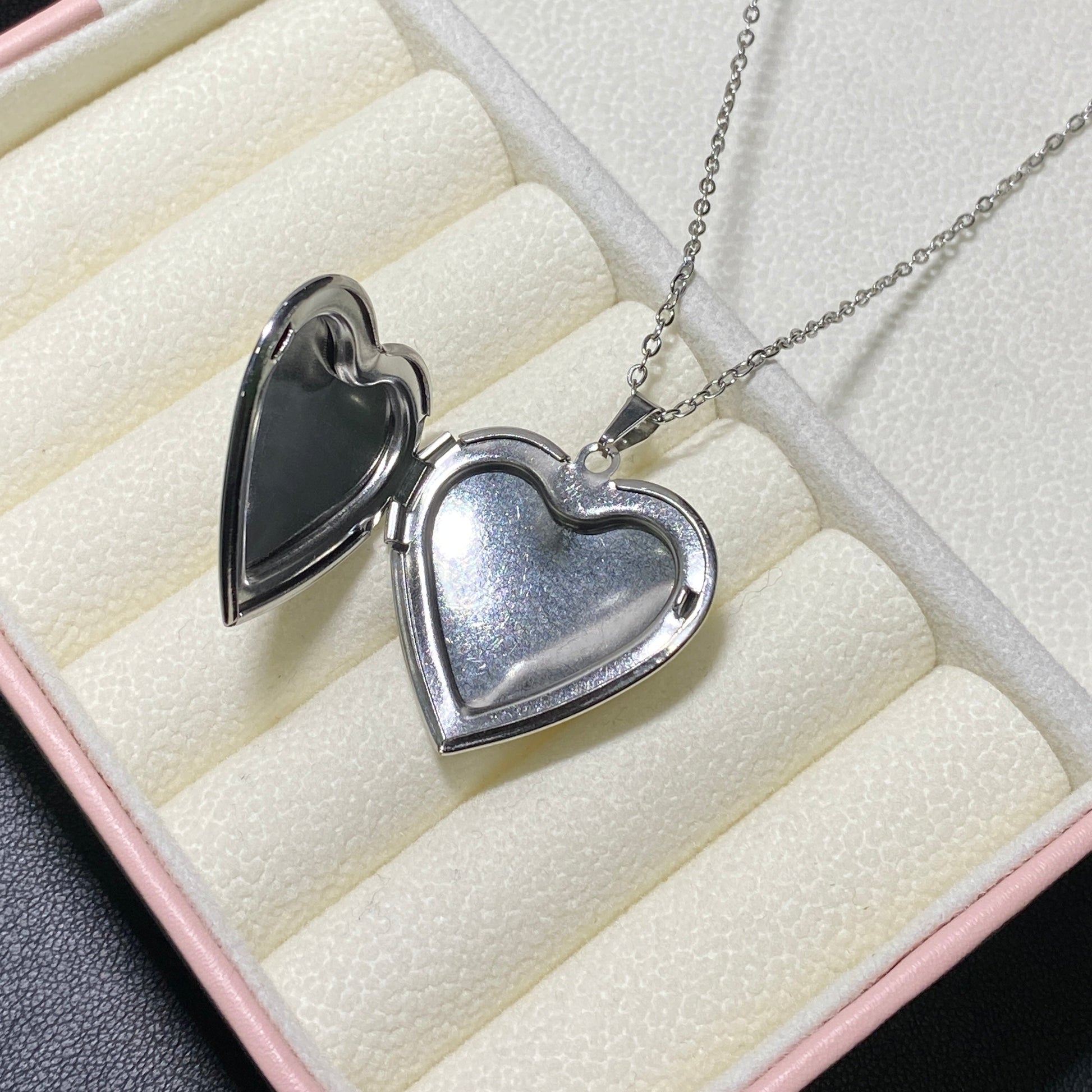 Collana con Cuore Portafoto in Acciaio Bloom Oro Gioielleria