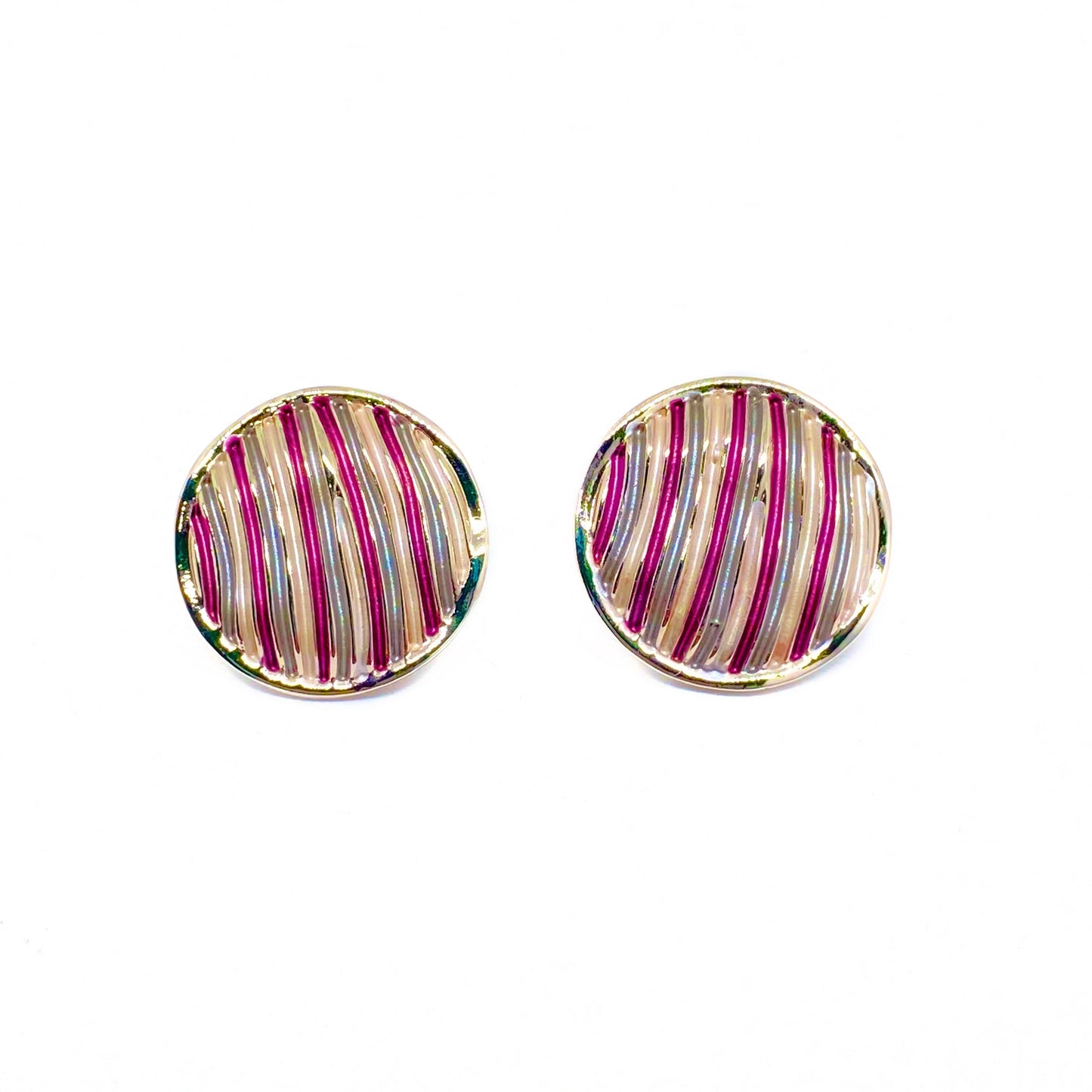 Orecchini a Lobo Tondi Alessia Martucci Bagno in Oro Rosa Bloom Oro Gioielleria