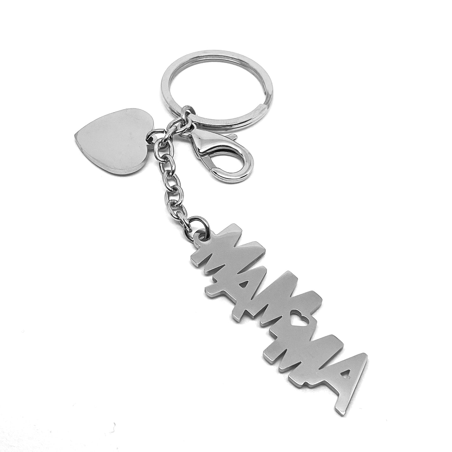 Portachiavi Donna Medea Jewels in Acciaio con scritta Mamma Bloom Oro Gioielleria