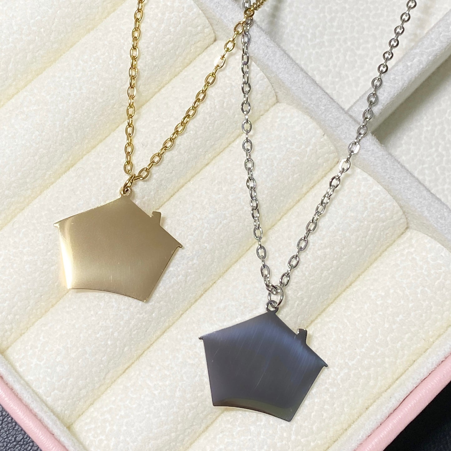 Collana Home in Acciaio Personalizzabile