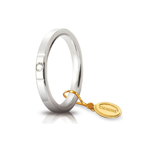 Fede UNOAERRE "Cerchio di Luce" 2,50mm ct. 0,03 in Oro 750 cod. 25 AFC 2/001