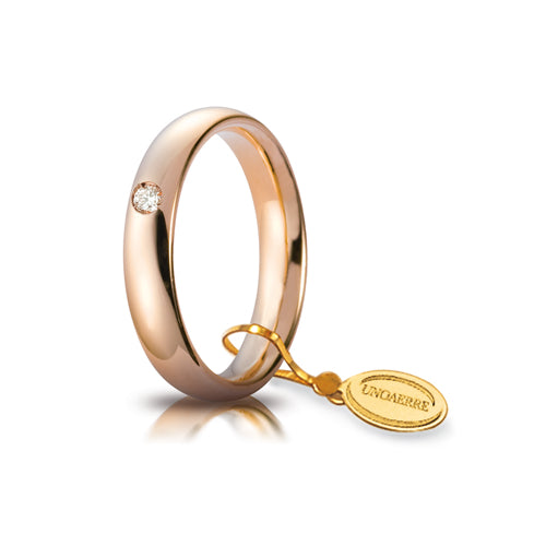 Fede UNOAERRE "Comoda" 4mm ct. 0,05 in Oro 750 cod. 40 AFC 1/0015