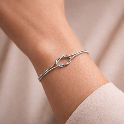 Bracciale Nodo in Acciaio - Kuma Gioielli