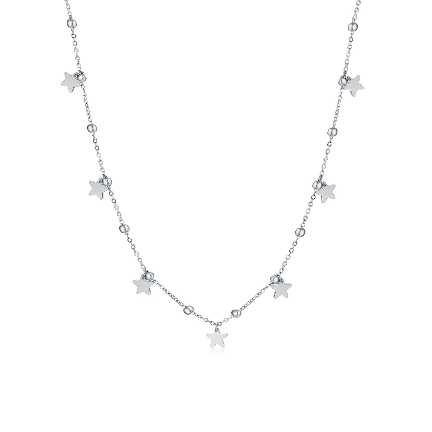 Collana Con Stelline Pendenti Acciaio - Stardust - #BrandGioielli