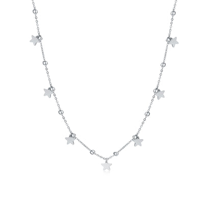 Collana Con Stelline Pendenti Acciaio - Stardust - #BrandGioielli