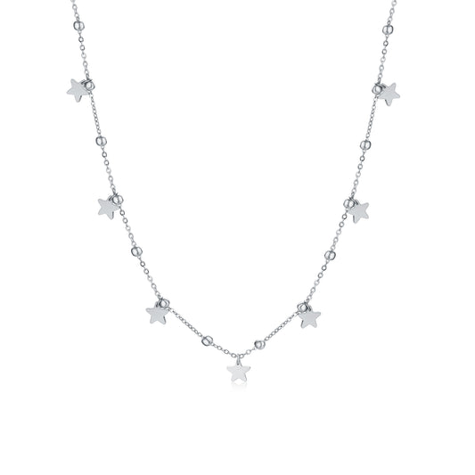 Collana Con Stelline Pendenti Acciaio - Stardust - #BrandGioielli