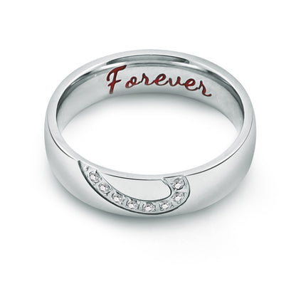 Fedina Mezzo Cuore Cristalli - Forever - #BrandGioielli