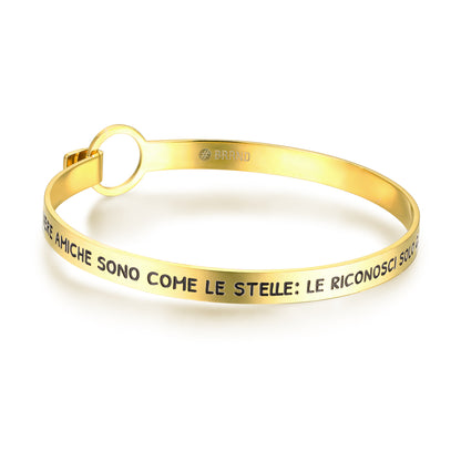 Bracciale Rigido con Frase sull'Amicizia - Pensieri - #BrandGioielli