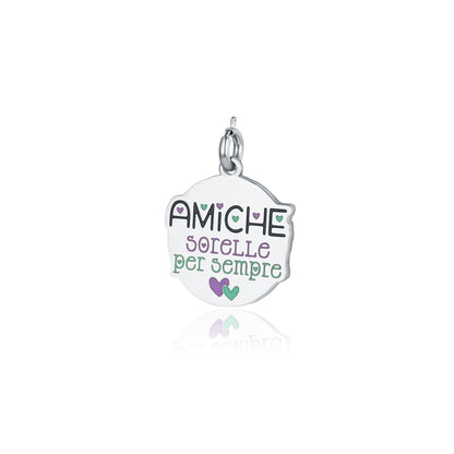 Charm “Amiche, sorelle per sempre” - Pensieri - #BrandGioielli