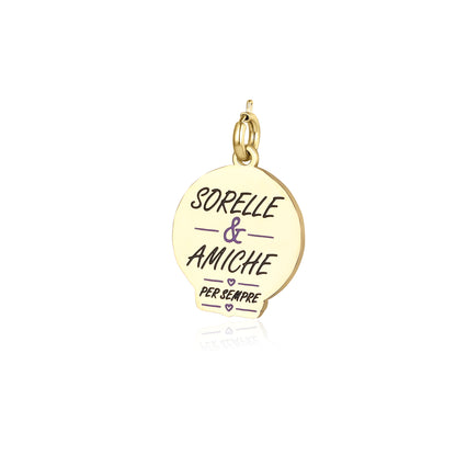 Charm “Sorelle, amiche per sempre” - Pensieri - #BrandGioielli