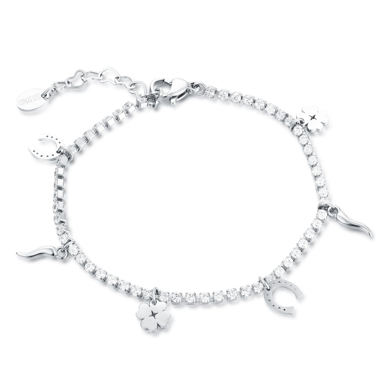 Bracciale Tennis Portafortuna Pendenti - Crystal - #BrandGioielli