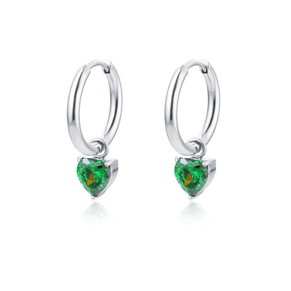 Orecchini Cerchio con Cristallo a Cuore - Attimi - #BrandGioielli