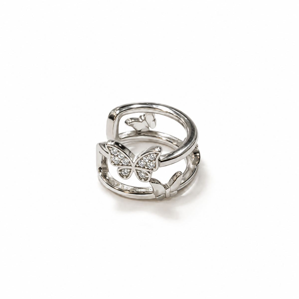 Orecchino Ear Cuff SX ButterFly in Acciaio