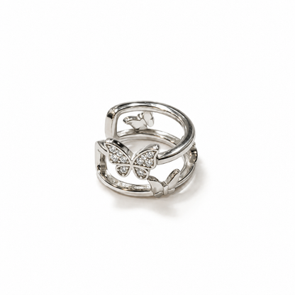 Orecchino Ear Cuff SX ButterFly in Acciaio