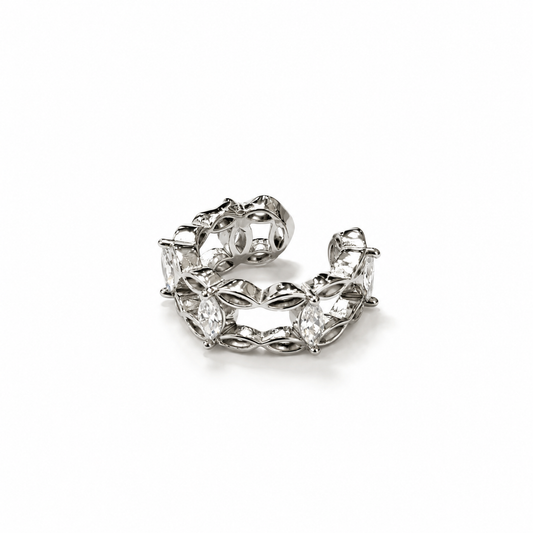 Orecchino Ear Cuff Marquise in Acciaio