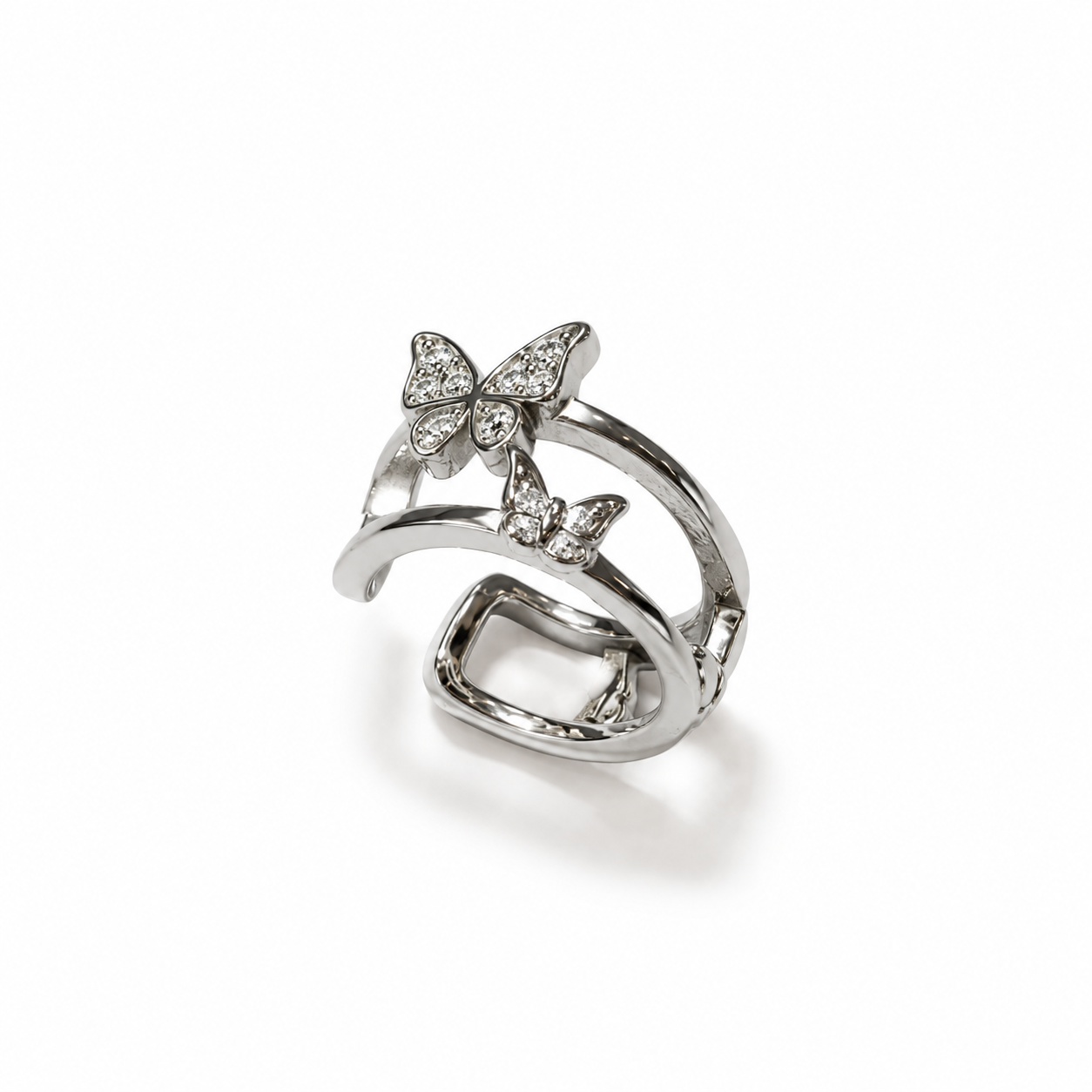 Orecchino Ear Cuff SX ButterFly in Acciaio